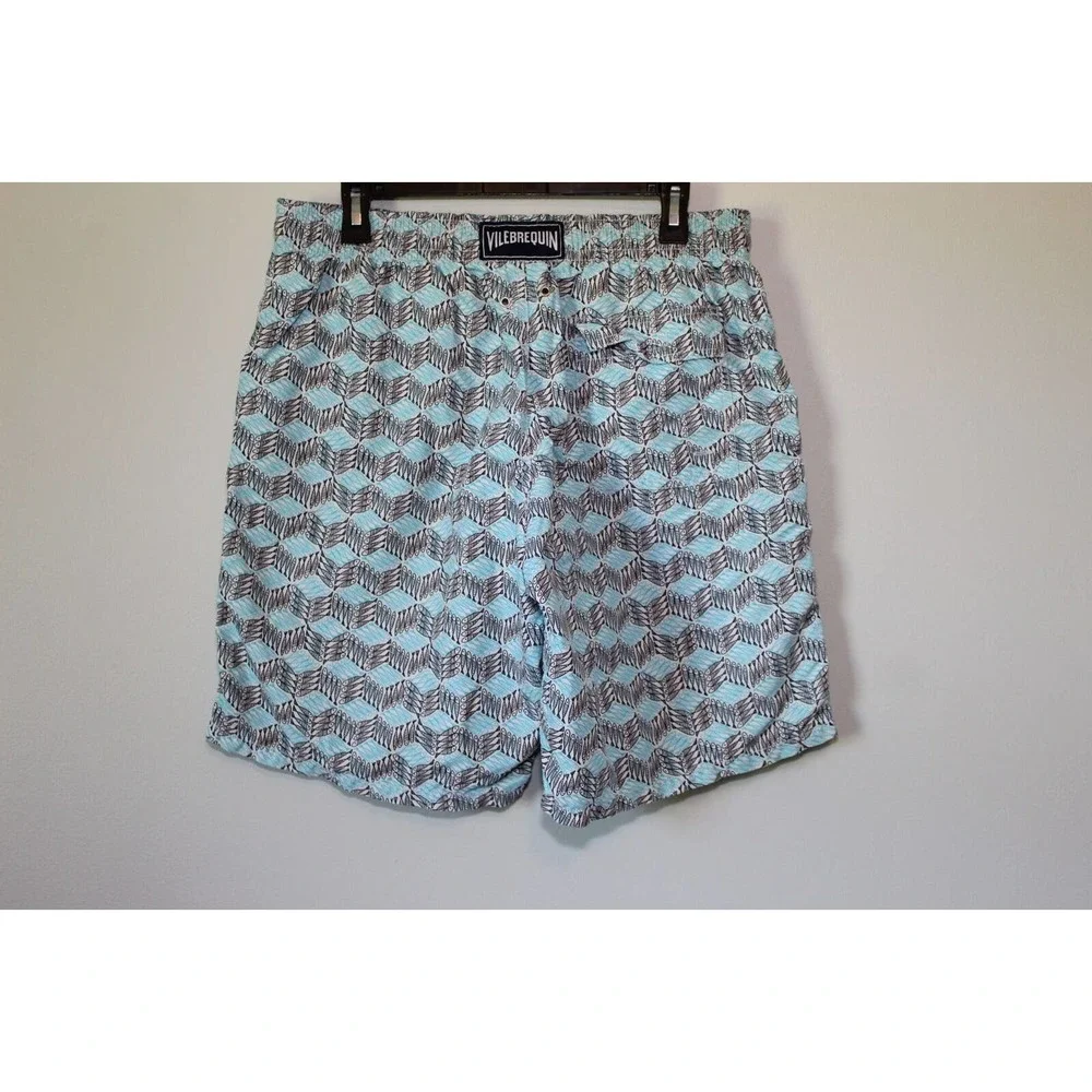 VILEBREQUIN Okoa Mini Fish Print Swim Shorts In Blue Men's Size XL H14835 - Picture 6 of 7